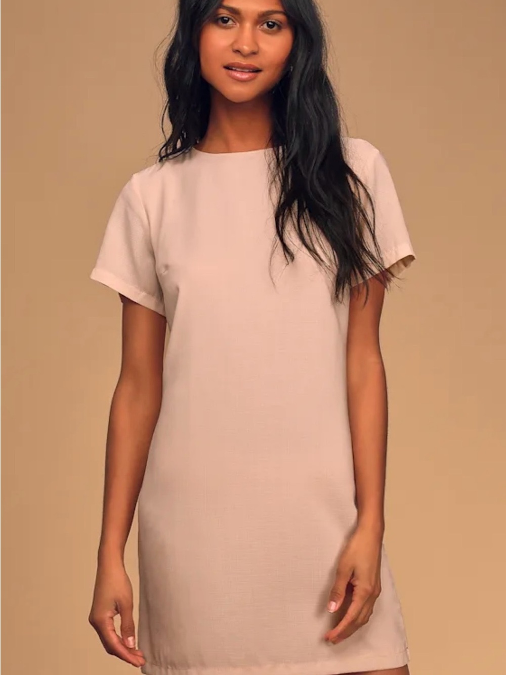 NWT Lulu's Blush Pink Shift Dress Sz M